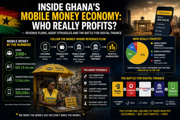 Inside Ghana's Mobile Money Economy: Who Really Profits? — Revenue Flows, Agent Struggles and the Battle for Digital Finance