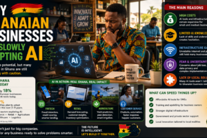 Why Ghanaian Businesses Are Slowly Adopting AI — The 85th Global Ranking, the GH¢500bn Target, and the Credibility Gap That Could Undermine It All