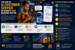 The Rise of AI Customer Service in Ghana’s Banking Sector — The 68% CEO Adoption Rate, the Ohemaa Eva and Abby Chatbots, and the Race to Reskill Call Centre Staff